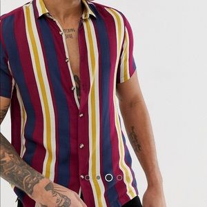 ASOS Design Regular Fit Stripe Shirt